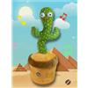 Cactus Ballerino Peluche Giocattolo Pupazzo Parlante Luminoso Canta Balla