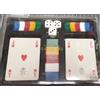 dal negro set da poker - carte + 3 dadi + gettoni colorati - dal negro