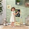 DecHome Cavalletto per Bambini Doppia Lavagna per Gesso e Pennarelli Legno