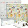 DecHome Tappeto per Bambini con Lettere Impermeabile 194x176x1.5 cm Multicolore