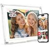 AMABOO Frameo 10,1 pollici Slim Acrilico Wifi Cornice Digitale 32 GB Cornice Foto