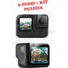 pellicola vetro temperato GoPro Hero 12 go pro 11 12 black 9h 6 pezzi