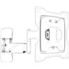 VALUE Supporto TV da parete, bianco, 5 snodi, < 25 kg
