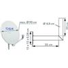 Schwaiger staffa da parete in alluminio tappo in plastica 25 cm (WAH25A001)