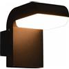 vidaXL Lampada da Parete Esterno LED 9 W Nera Ovale Applique Luce Giardino vidaXL