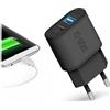 Sbs Caricabatteria USB Caricabatterie da viaggio da 2100 mAh TETR2USB21AFAST