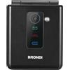 Brondi Flipper Telefono Cellulare Anziani Dual SIM Fotocamera Bluetooth Nero