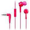 Panasonic Cuffie Stereo Auricolari Cuffie con Filo Microfono Rosa RP-TCM115E-P