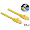 Delock - Cavo patch - RJ -45 (M) a RJ -45 (m) - 50 cm - 6,1 mm - UTP - Cat 6A -