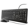 Trust TKM-250 tastiera Mouse incluso USB QWERTY Inglese UK Nero (TKM-250 Keyboar