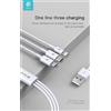 DEVIA Cavo ricarica 3in1 da USB a Micro - Tipo-C - Lightning 1,2m