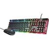 Trust GXT 838 Azor tastiera Mouse incluso Gaming USB Ceco Slovacco Nero
