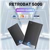 RETROBAT 500GB HDD 3.0 PORTABLE 60.000 GAMES PLUG AND PLAY 70 SYSTEM PS1/DC/PS2.