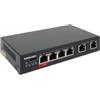 Intellinet - Switch - 3 x 10/100 (PoE) 1 x 10/100 (Hi-PoE) 2 x 10/100 (Uplink)
