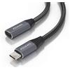 Aisens Cable USB 3.2 GEN2x2 Aluminio 20Gbps 8K@30Hz 5A 100W - Tipo USB-C/M-USB-C