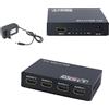 SPLITTER HDMI SDOPPIA SEGNALE HD 1080P 1 A 4 TV MONITOR PER DVD CONSOLE DECODER