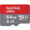 SANDISK ULTRA MICROSDXC 64GB - SD ADAPTER 140MB/S A1 CLASS10 IP