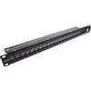 InLine Patch Panel 19" 1U Cat.6A 24-porte per Snap-In Keystone nero