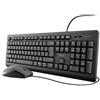 Trust Primo tastiera Mouse incluso USB Tedesco Nero