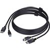 StarTech.com Cavo KVM DisplayPort e USB 5Gbps da 1,8m, Cavo Combinato DP 1.2 4K