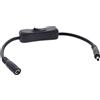 InLine Cavo DC con interruttore - DC ST-BU 4.0x1.7mm - AWG 18 - nero - 0.20m