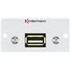 Kindermann Konnect 50 alu - Frontalino modulare snap-in - USB 2.0 tipo A (744400