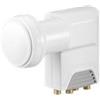 Goobay Wentronic Goobay Universal Quad LNB bianco-grigio - LNB digitale SAT (DVB-S2) pe