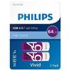 Philips USB 2.0 2-Pack64GB Vivid Edition Magic Purple