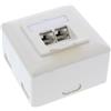 InLine Scatola prese Cat.6A 2x RJ45 F esterno o ad incasso verticale bianca