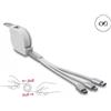 Delock Cavo di ricarica avvolgibile USB Type-C 3 in 1 per Lightning / Micro USB