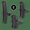 RAM Mounts RAM-201U-D kit di fissaggio (Ram Double Socket Arm - C - Size [1.5Bal