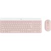 Logitech MK470 Slim Combo tastiera Mouse incluso RF Wireless QWERTZ Tedesco Rosa