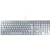 CHERRY KC 6000 SLIM - Keyboard - Corded - AZERTY - Silver/White