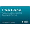 DLINK D-Link Licenza di 12 mesi per Dynamic Web Content Filtering applicabile a DSR-25