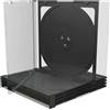 qtecx 100 Custodie qtecx CD Jewel Case 10,4mm DOPPIE tray NERO Custodia BOX23