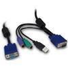 INTERTEC Inter-Tech 88887250 cavo per tastiera, video e mouse Nero, Blu 3 m (Inter-Tech I