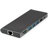 VALUE VALORE Dock USB-C HDMIGbE3xA1xC 1xTF/SD1xC PD 1x Audio 4K - Audio/Multimedia - D