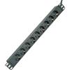 Nilox 19071621, 2 m, indoor, alluminio, nero, IEC320 C14, 9 CA CA