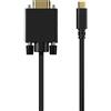 AISENS A109-0693 cavo e adattatore video 1,8 m USB tipo-C VGA (D-Sub) Nero