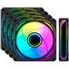 CoolBox Infinity Pro ARGB Case per computer Ventilatore 12 cm Nero 4 pz