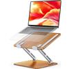 Ergonomico Supporto PC Portatile, Legno Alluminio Laptop Stand Regolabile Altezz