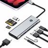 BKELHS USB C HUB for iPad Pro Adapter 4K 60Hz HDMI 100W PD SD/TF Card Reader 3 USB A