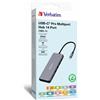 Verbatim CMH-14 USB tipo-C 5000 Mbit/s Argento (VERBATIM USB-C PRO MULTIPORT HUB