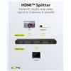 Goobay Splitter HDMI da 1 a 2 (4K a 60 Hz) divide 1 segnale di ingresso HDMI in 2 uscit