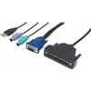 Intellinet 507769 cavo per tastiera video e mouse Nero 18 m