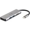 D-Link Hub USB-C 5 in 1 - 2 porte USB 3.0 - 1 porta HDMI 4K - 1 slot SD/micro SD