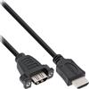 InLine Cavo adattatore HDMI 4K2K per installazione - HDMI A maschio-femmina - 06m