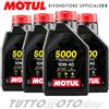 Motul 4 litri Olio Motore MOTUL 5000 10W40 4T MA2 Semisintetico x Moto-Scooter 4 Tempi