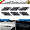 Esselle Parts SET 6 PRESE D'ARIA SPORTIVE NERE ADESIVE IN ABS PER CITROEN AMI
