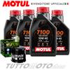 MOTUL TAGLIANDO TRIUMPH 1050 TIGER 2007 2008 4 L OLIO MOTUL 7100 10W40 + FILTRO OLIO